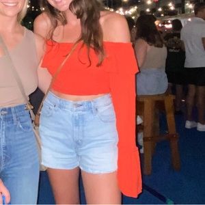Off the Shoulder Crop Top